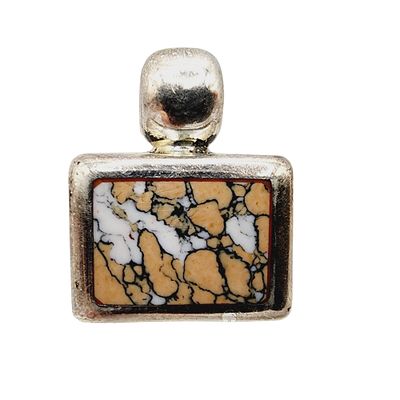 Signed 'ATI' Mexico Sterling Stone Pendant 5.4g