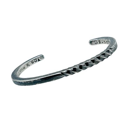 Southwest Solid Sterling Cuff Signed HL USA 2000 A.D. 21.26 G. Southwest solid Sterling cuff 