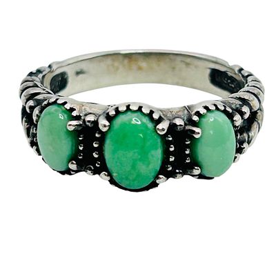Carolyn Pollack Sterling Green Turquoise Ring Size 8, 4.3g. Carolyn Pollack sterling green 