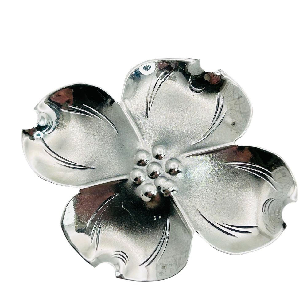 Lot 218: Stuart Nye Sterling Dogwood Flower Brooch 3.7 G