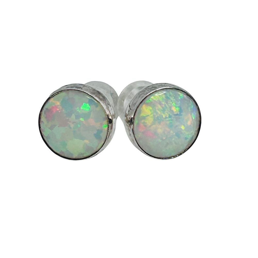Lot 235: Opal Sterling Stud Earrings .65 G