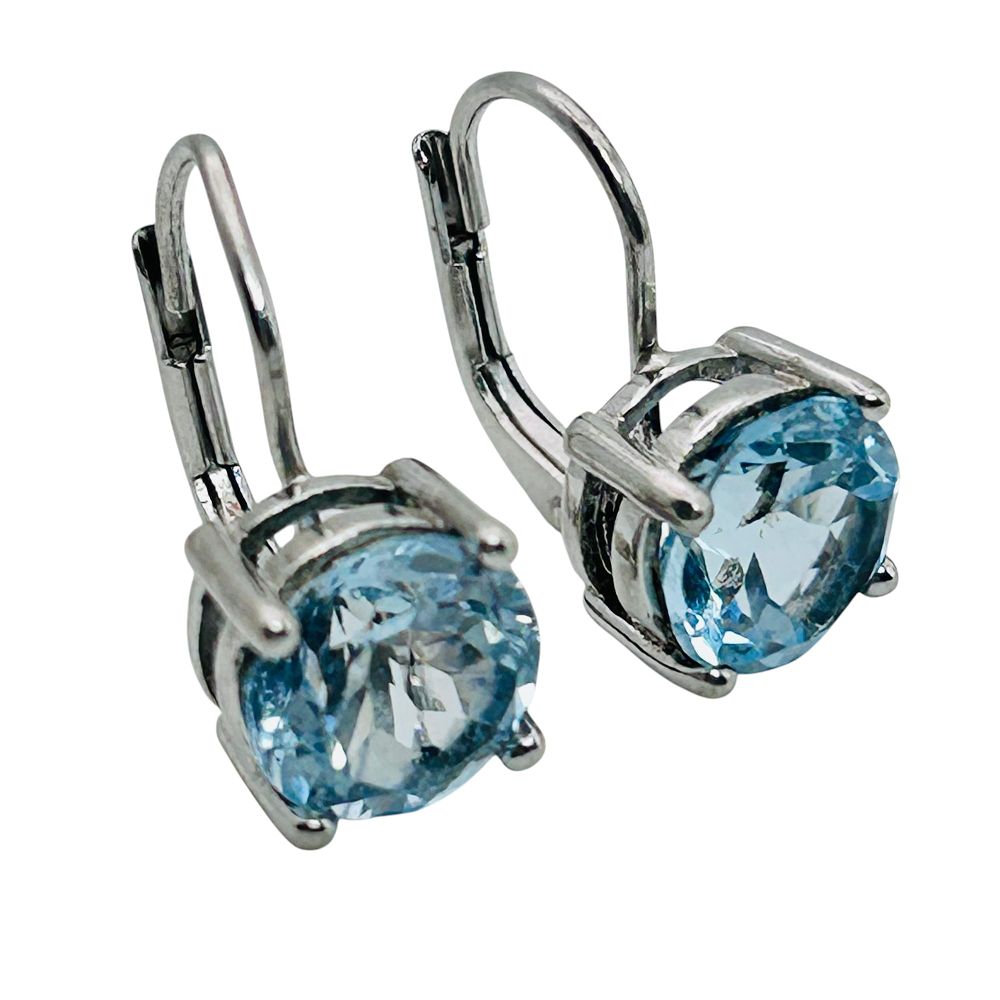 Lot 294: Topaz Jacket Sterling Earrings 2.98 G