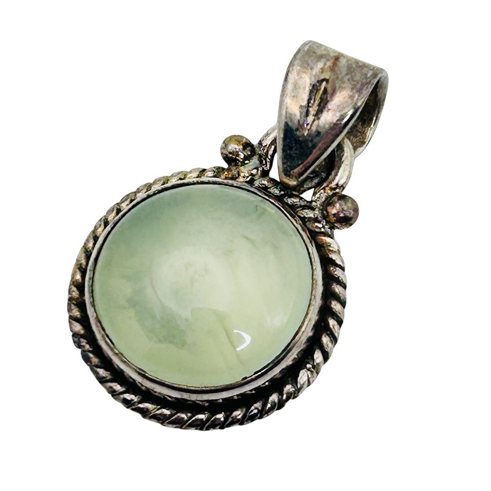 Lot 295: Green Tourmaline Sterling Pendant, 3.2 G