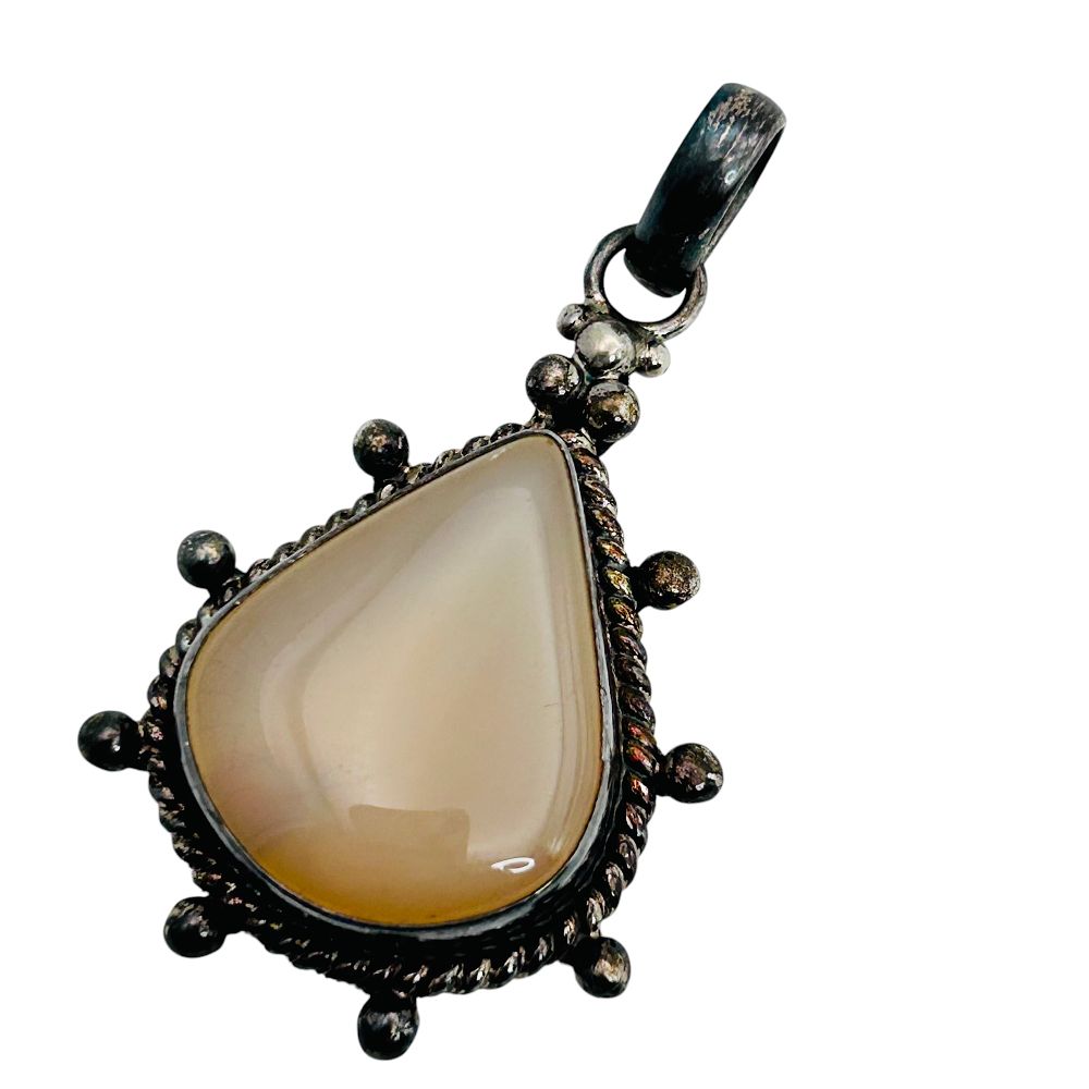 Lot 300: Pink Tourmaline Sterling Teardrop Pendant 10.94 G