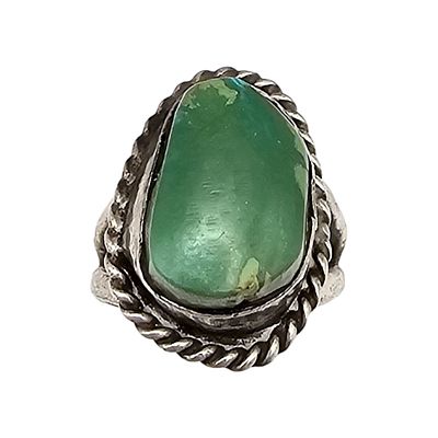 Navajo Turquoise Sterling Silver Ring Size 4.5 7.6 G