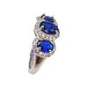 FAS Gemstone Sterling Silver Cocktail Ring Size 5.75 3.8 GImage - 1