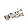 Signed Clear Yellow Stone Sterling Silver Earrings 5.6 GImage - 2