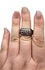 D'Joy Topaz Gold Over Sterling Silver Cocktail Ring Size 11.5 7.4 GImage - 2