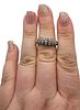 SK9 Diamond Gold Over Sterling Silver Cocktail Ring Size 7.5 2.8 GImage - 2