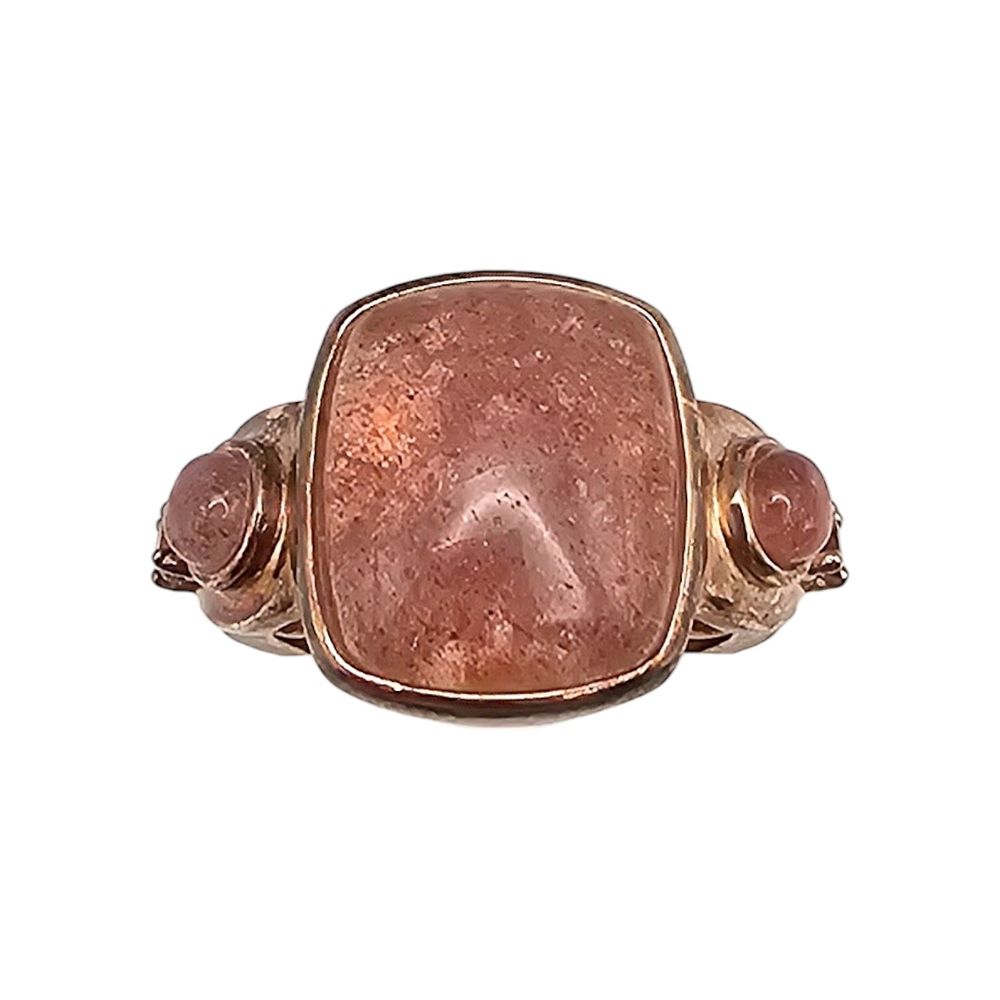 BBJ Quartz Rose Gold Over Sterling Silver Cocktail Ring Size 5.75 6.6 G