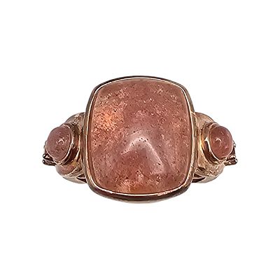 BBJ Quartz Rose Gold Over Sterling Silver Cocktail Ring Size 5.75 6.6 G