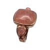 BBJ Quartz Rose Gold Over Sterling Silver Cocktail Ring Size 5.75 6.6 GImage - 1