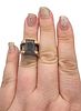 SI SP Crystal Sterling Silver Ring Size 5.25 9.8 GImage - 2