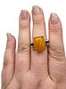 Quartz Garnet Sterling Silver Ring Size 9.5 8.2 GImage - 2