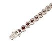 Garnet Sterling Silver Tennis Bracelet 16.2 GImage - 2