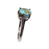 D'Joy Turquoise Sterling Silver Ring Size 8.5 2.9 GImage - 1