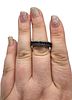 Rhinestone Sterling Silver Cocktail Ring Size 8.5 4.9 GImage - 2