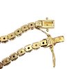 N Red White Blue Cubic Zirconia Gold Over Sterling Silver Tennis Bracelet 10.6 GImage - 2
