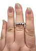 Cubic Zirconia Sterling Silver Eternity Ring Size 8.75 4.5 GImage - 2