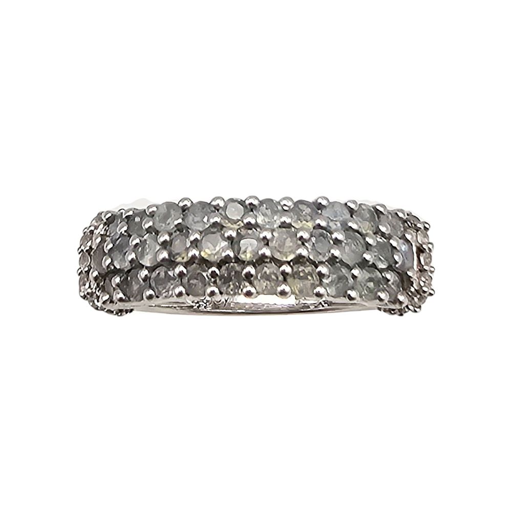 D'Joy Nephrite Sterling Silver Cocktail Ring Size 6 3.2 G