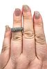 D'Joy Nephrite Sterling Silver Cocktail Ring Size 6 3.2 GImage - 2