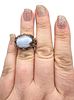 Ross Simons Banded Agate Sterling Silver Two-Tone Ring Size 5.5 7.2 GImage - 2