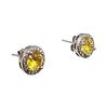 S Rhinestone Sterling Silver Earrings 2.2 GImage - 1