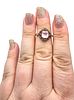 YGI Pink Stone Rose Gold Over Sterling Silver Cocktail Ring Size 5.75 3 GImage - 2