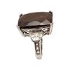 STS Chocolate Sapphire Sterling Silver Cocktail Ring Size 6.75 10.6 GImage - 1