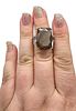STS Chocolate Sapphire Sterling Silver Cocktail Ring Size 6.75 10.6 GImage - 2