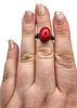 Coral Sterling Silver Ring Size 7 3.5 GImage - 2