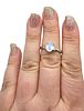 D'Joy Diamond Moonstone Sterling Silver Ring Size 8.5 2.6 GImage - 2