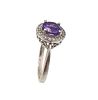 C Amethyst Sterling Silver Cocktail Ring Size 7.5 3.5 GImage - 1