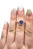 C Amethyst Sterling Silver Cocktail Ring Size 7.5 3.5 GImage - 2