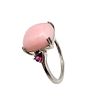 GIE Pink Stone Sterling Silver Cocktail Ring Size 8.5 5.7 GImage - 1
