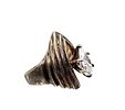 SETA Rhinestone Sterling Silver Cocktail Ring Size 8.25 10 GImage - 1