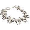Sterling Silver Horse Link Toggle Bracelet 38.1 G. Sterling Silver Horse link Toggle Bracelet 38.1 GImage - 1