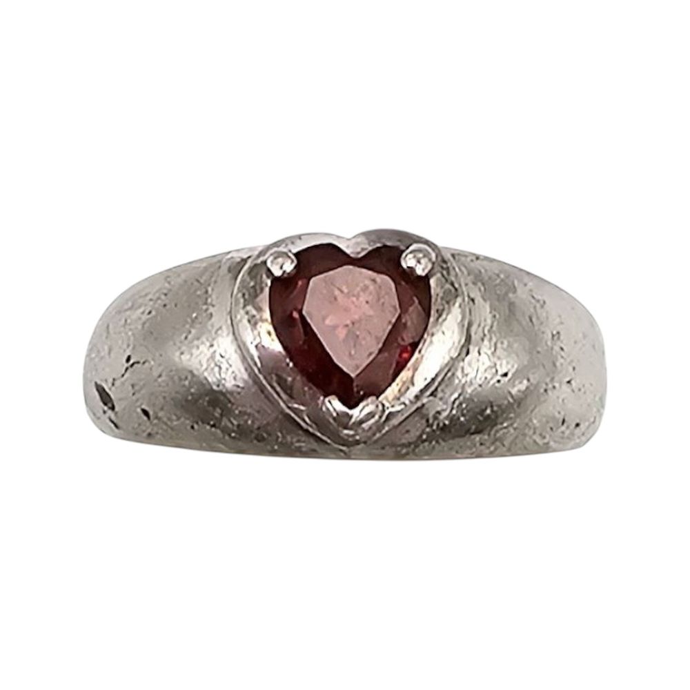 JC Garnet Sterling Silver Cocktail Ring Size 7.5 4.7 G. JC garnet Sterling Silver Cocktail Ring 