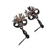 Marcasite Sterling Silver Bow Dangle Earrings 3.1 G. Marcasite Sterling Silver Bow Drop Dangle Image - 2