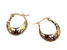 Gold Over Sterling Silver Hoop Earrings 3.2 GImage - 2