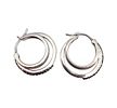 SUN Diamond Sterling Silver Hoop Earrings 3.8 GImage - 2
