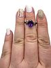 Amethyst Sterling Silver Cocktail Ring Size 5.75 2.9 GImage - 2