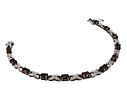 DBJ Garnet Diamond Sterling Silver Tennis Bracelet 12.2 GImage - 1