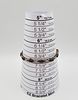 DBJ Garnet Diamond Sterling Silver Tennis Bracelet 12.2 GImage - 2
