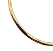Italy Gold Over Sterling Silver Omega Chain Necklace 14.8 GImage - 1