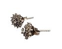 Diamond Sterling Silver Stud Earrings Earring Embellishments 1.3 G. Diamond Sterling Silver Stud Image - 1