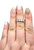 Cubic Zirconia Sterling Silver Cocktail Ring Size 6.75 3.1 GImage - 2
