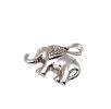 MO Diamond Sterling Silver Elephant Pendant 2.1 GImage - 1