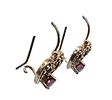 AN Ruby Sterling Silver Heart Dangle Earrings 3 G. AN Ruby Sterling Silver Heart Drop Dangle Image - 1