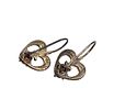 AN Ruby Sterling Silver Heart Dangle Earrings 3 G. AN Ruby Sterling Silver Heart Drop Dangle Image - 2